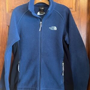The North Face Navy Fleece with Gold Logo